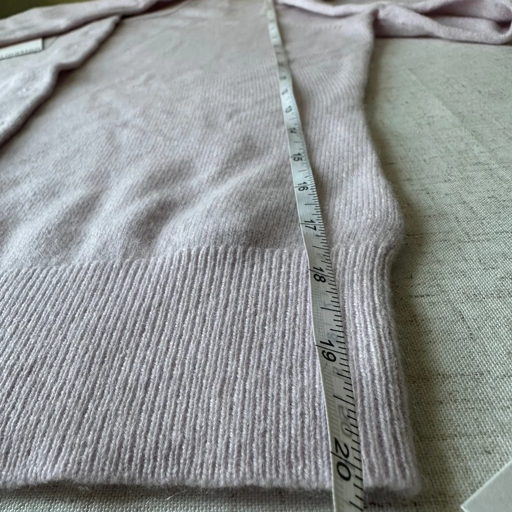 NWT Reformation Farren Cashmere Crew Cardigan Sweater | Foxglove Pale Pink S - Picture 9 of 10